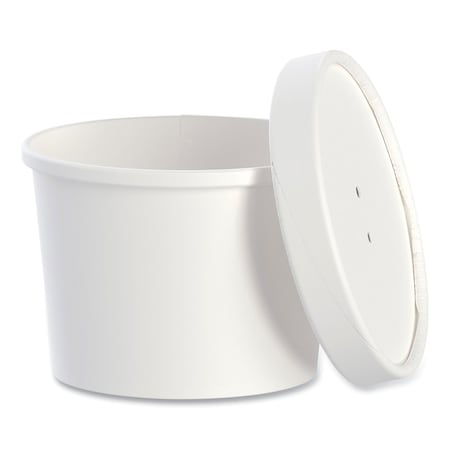 Dart Flexstyle Food Lid Container, 3.6 Dia., 12.1oz, White, PK250 KHSB12A-2050